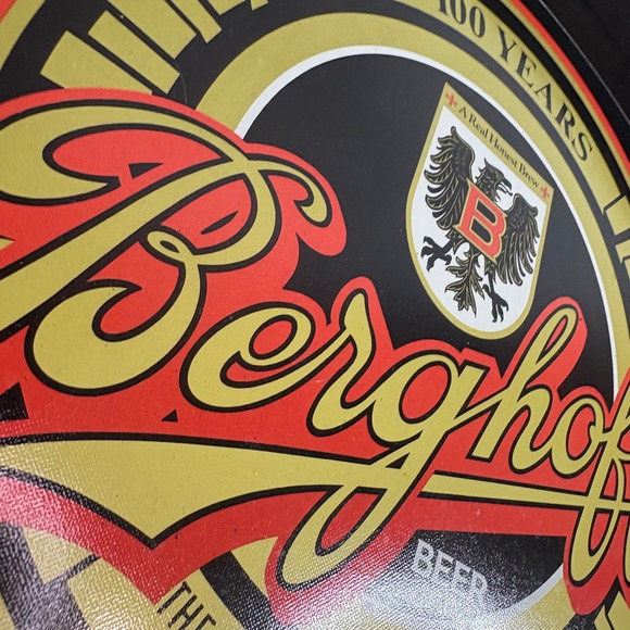 Vintage Berghoff Beer Tray 100 Years Chicago Restaurant Co Serving Barware - Picture 4 of 9